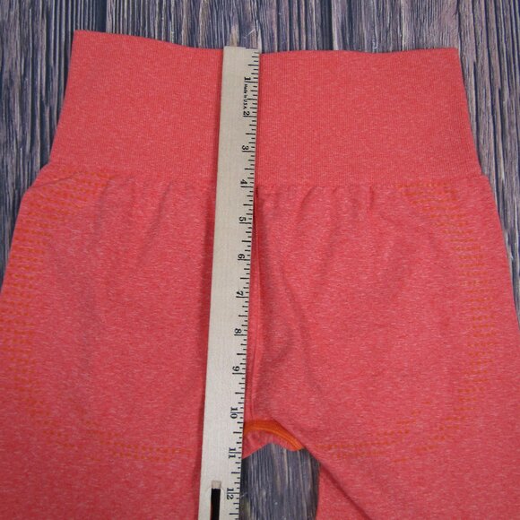 Gymshark Salmon Pink 2XS Leggings Crop Yoga Gym Workout Active Athletic - Picture 6 of 7